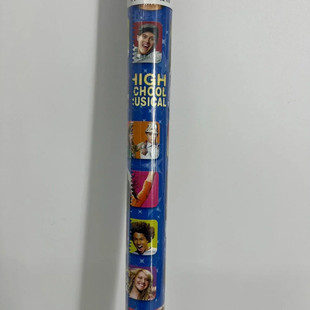 Disney High School Musical Gift Wrap Hallmark 15 Sq Ft Blue Vintage 2000s New‎